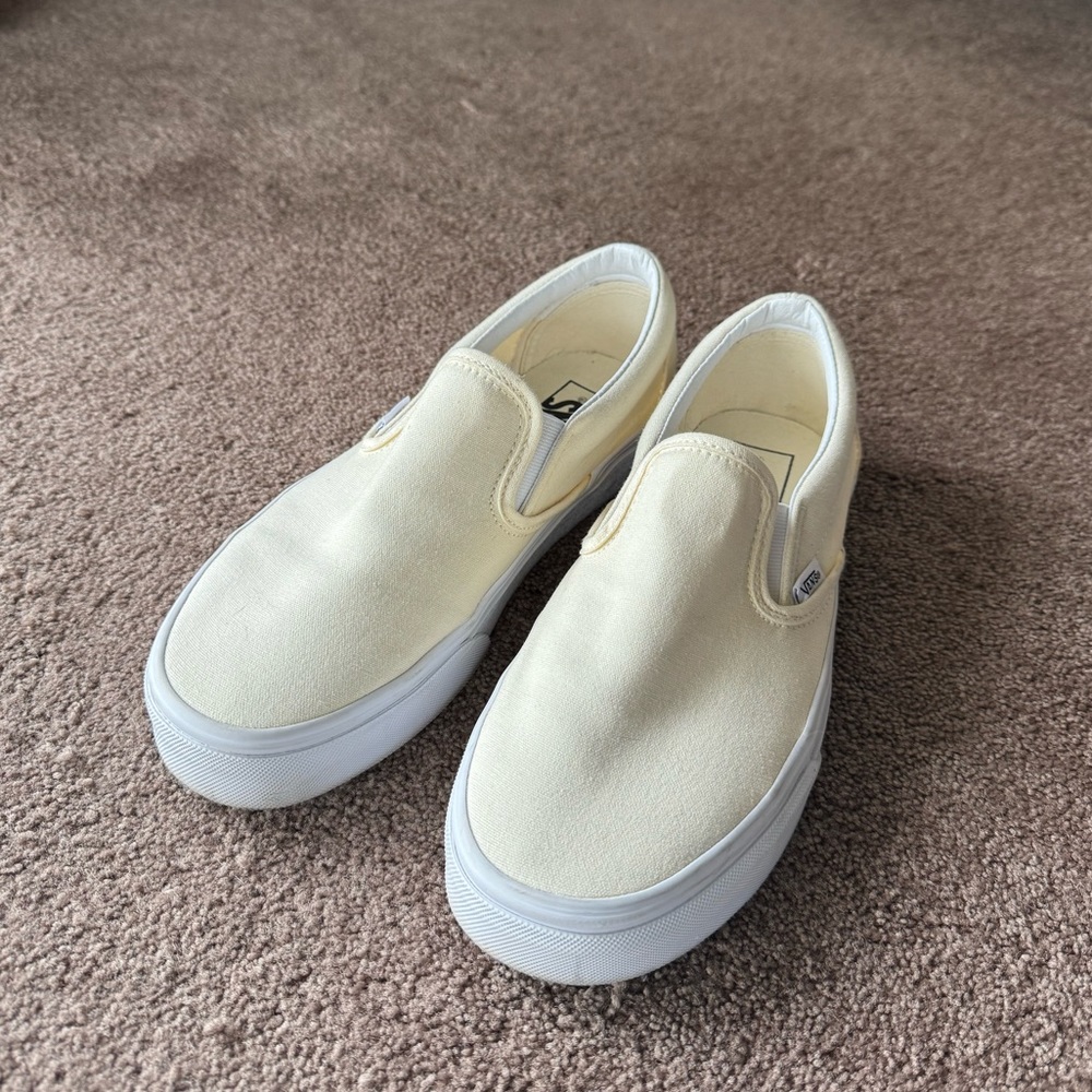 Cream Vans womens 8.5